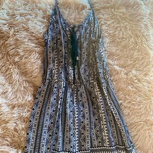 Black pattern romper